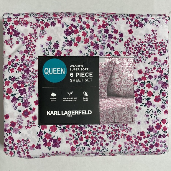Karl Lagerfeld Queen 6 Piece Sheet Set - Picture 4 of 6